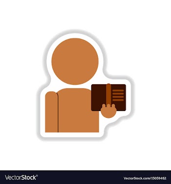 In paper sticker style man vector image