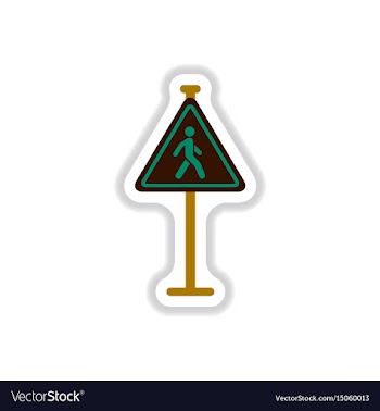 In paper sticker style man vector image
