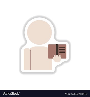 In paper sticker style man vector image