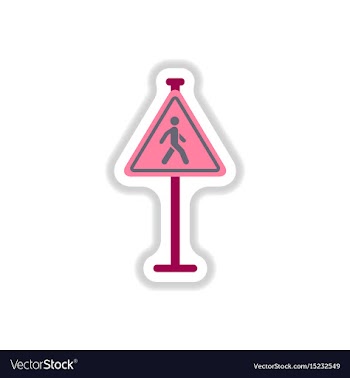 In paper sticker style man vector image