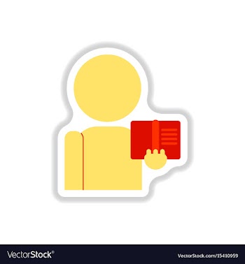 In paper sticker style man vector image