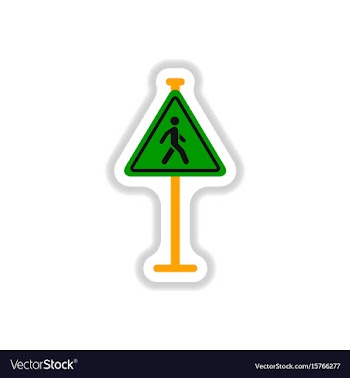In paper sticker style man vector image