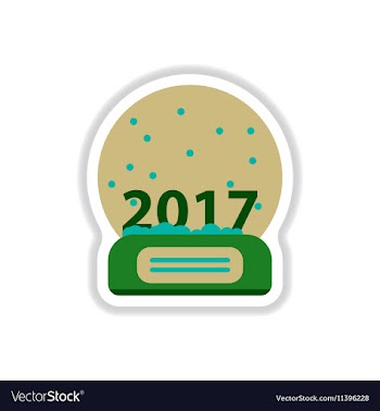 In paper sticker style Merry vector image