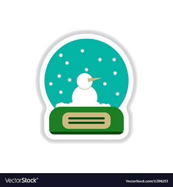 In paper sticker style Merry vector image
