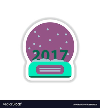 In paper sticker style Merry vector image
