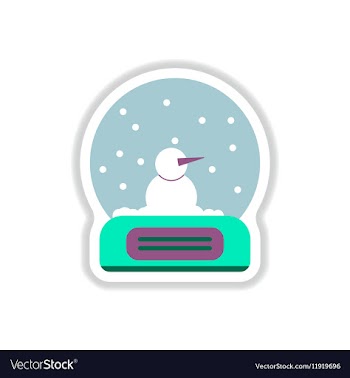 In paper sticker style Merry vector image