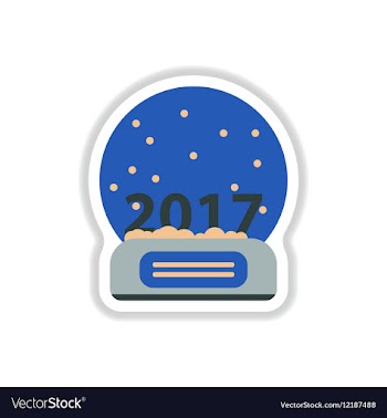 In paper sticker style Merry vector image