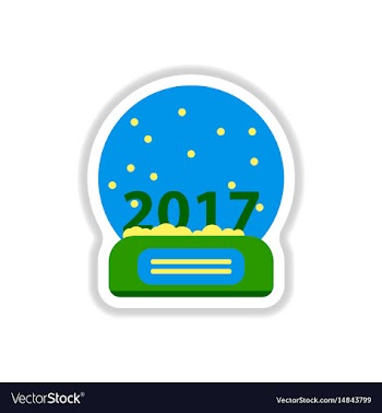 In paper sticker style merry vector image