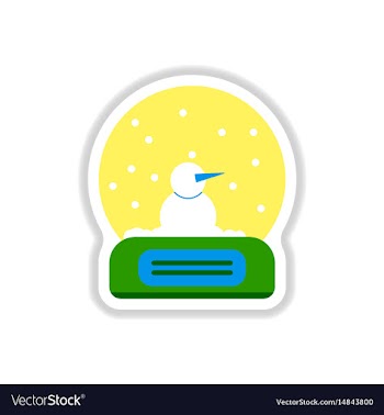 In paper sticker style merry vector image