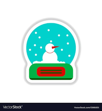 In paper sticker style merry vector image