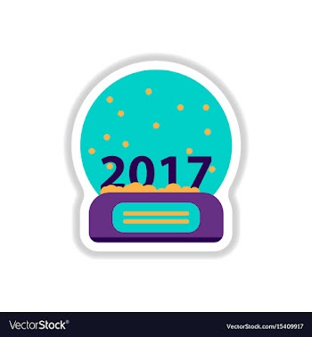 In paper sticker style merry vector image
