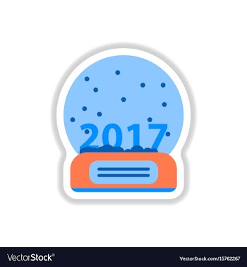In paper sticker style merry vector image