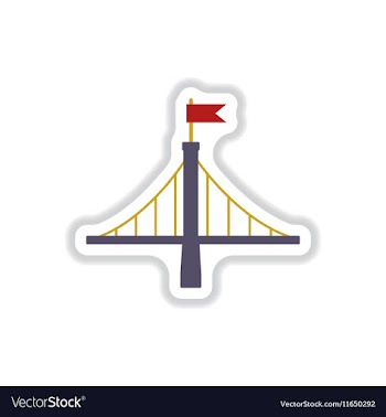 In paper sticker style metal vector image