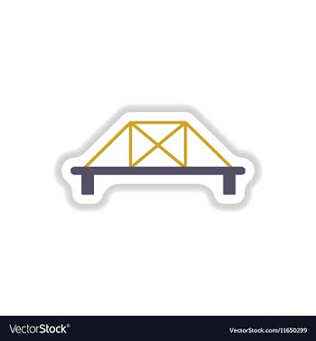 In paper sticker style metal vector image