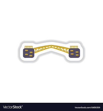 In paper sticker style metal vector image