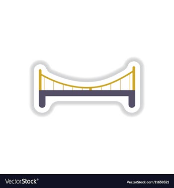 In paper sticker style metal vector image