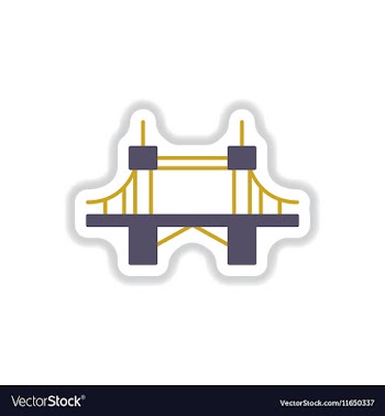 In paper sticker style metal vector image