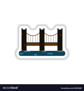 In paper sticker style metal vector image