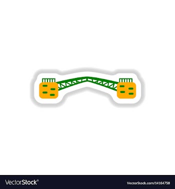 In paper sticker style metal vector image