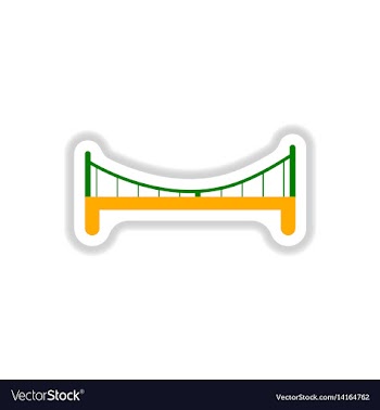 In paper sticker style metal vector image