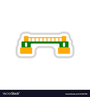 In paper sticker style metal vector image