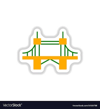 In paper sticker style metal vector image