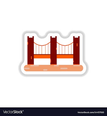 In paper sticker style metal vector image