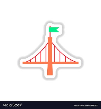 In paper sticker style metal vector image
