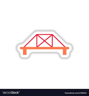 In paper sticker style metal vector image