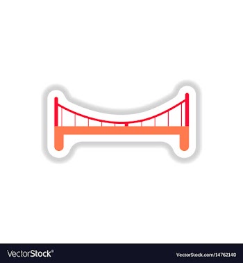 In paper sticker style metal vector image