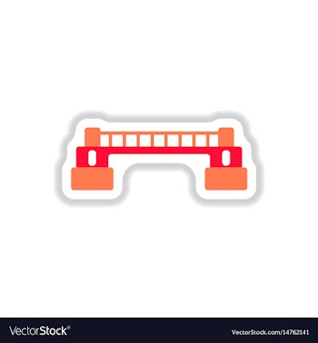 In paper sticker style metal vector image
