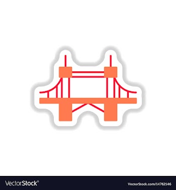In paper sticker style metal vector image