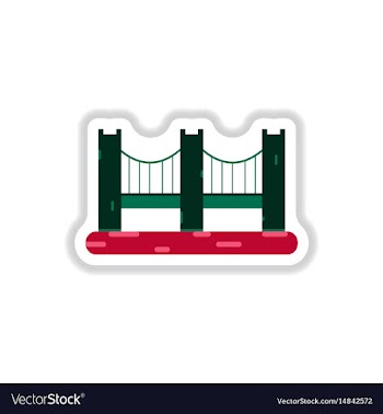 In paper sticker style metal vector image