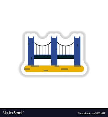 In paper sticker style metal vector image