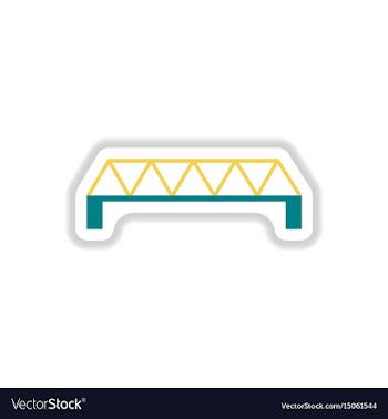 In paper sticker style metal vector image