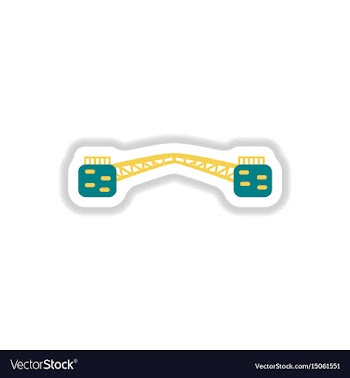 In paper sticker style metal vector image