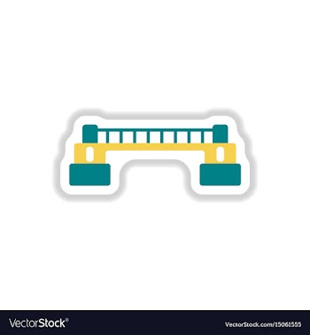 In paper sticker style metal vector image