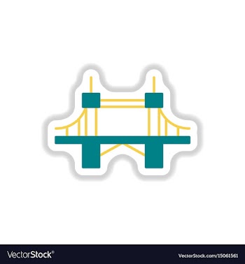 In paper sticker style metal vector image