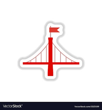 In paper sticker style metal vector image