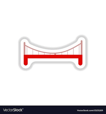 In paper sticker style metal vector image