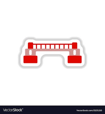 In paper sticker style metal vector image
