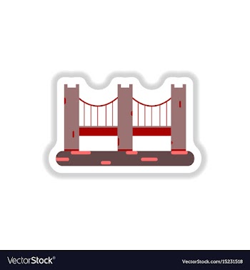 In paper sticker style metal vector image