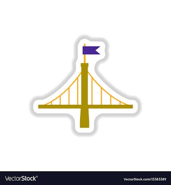 In paper sticker style metal vector image