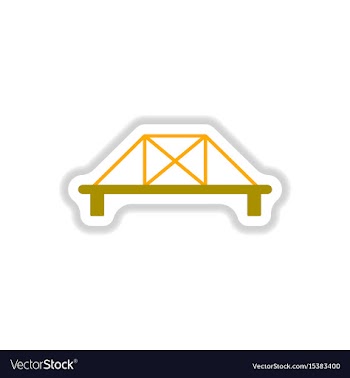 In paper sticker style metal vector image