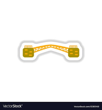 In paper sticker style metal vector image