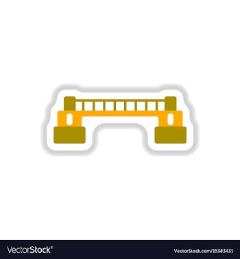 In paper sticker style metal vector image