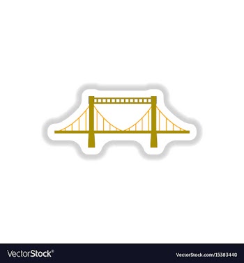 In paper sticker style metal vector image
