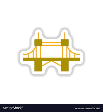 In paper sticker style metal vector image