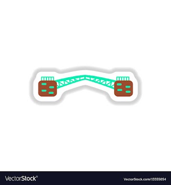 In paper sticker style metal vector image
