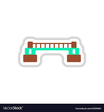In paper sticker style metal vector image